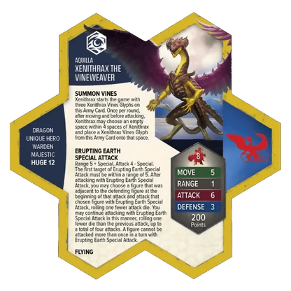 Xenithrax the Vineweaver Miniature Army Card From Heroscape Master Set: Age of Annihilation