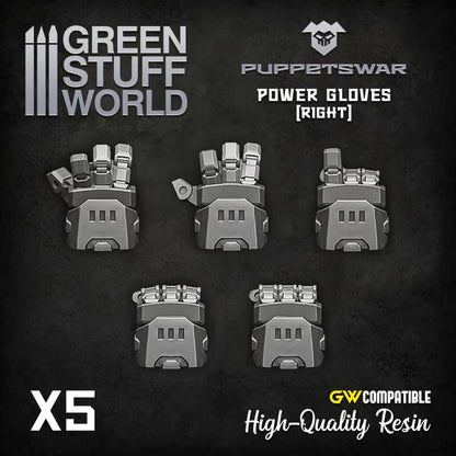 Green Stuff World for Models & Miniatures Power Gloves - Right S300