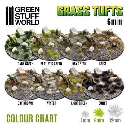 Green Stuff World for Models & Miniatures: Grass Tufts 6mm Burnt 10663 - Cobbco