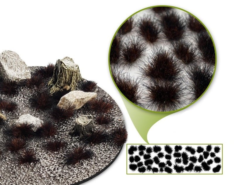 Green Stuff World for Models & Miniatures: Grass Tufts 6mm Burnt 10663 - Cobbco