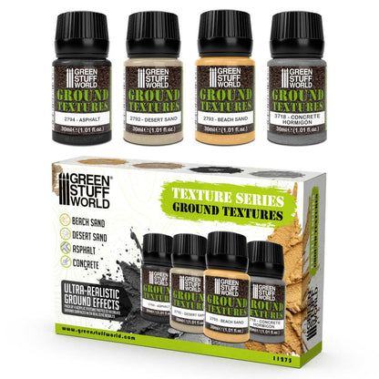 Green Stuff World Ground textures set 30ml for Modeling and Dioramas