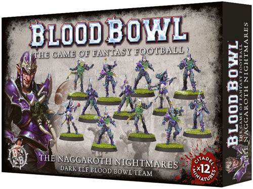 Blood Bowl: Dark Elf Team - The Naggaroth Nightmares (Unpainted) (New in Box)