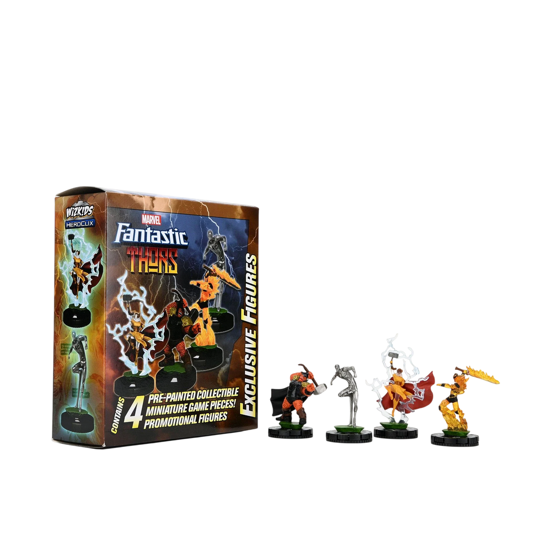 Marvel HeroClix: Fantastic Thors Exclusive 4-Figure Set (Prepainted)