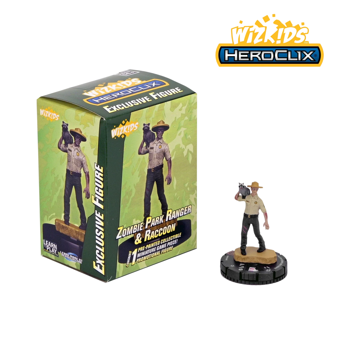 Zombie Park Ranger and Raccoon (Custom Painted) (Assembled)