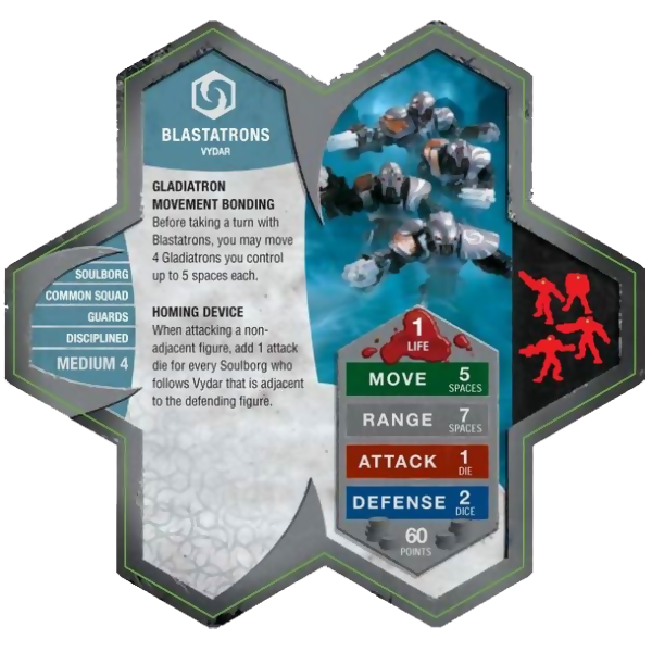 Blastatrons Prepainted Heroscape Miniatures Army Card