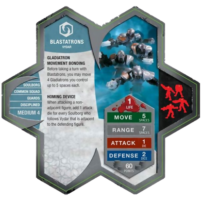 Blastatrons Prepainted Heroscape Miniatures Army Card
