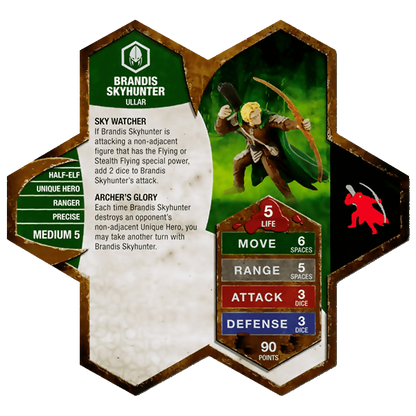 Brandis Skyhunter Prepainted Heroscape Miniature Army Card