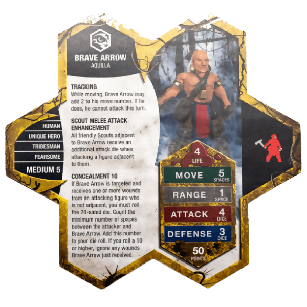 Brave Arrow Prepainted Heroscape Miniature Army Card