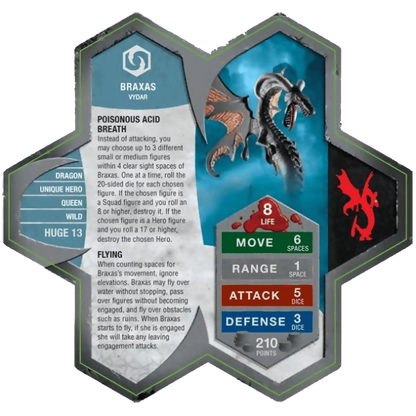 Braxas Prepainted Heroscape Miniature Army Card