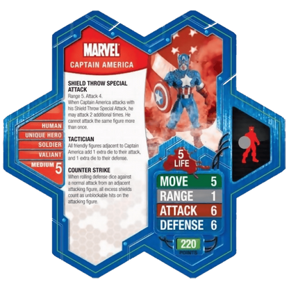 Captain America prepainted heroscape miniature on Wargame Trader