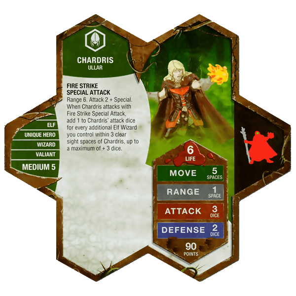 Chardris Prepainted Miniature's Army Card From Heroscape Expansion Set: Defenders of Kinsland (Wave 8) on Wargame Trader
