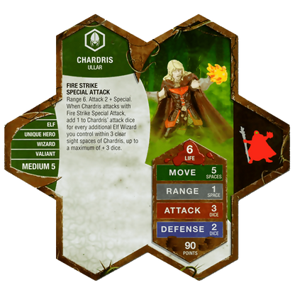 Chardris Prepainted Miniature's Army Card From Heroscape Expansion Set: Defenders of Kinsland (Wave 8) on Wargame Trader