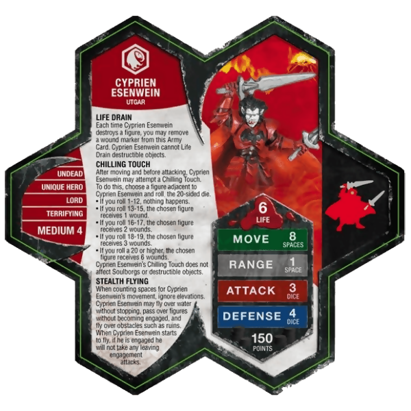 Cyprien Esenwein Prepainted Heroscape Miniature Army Card