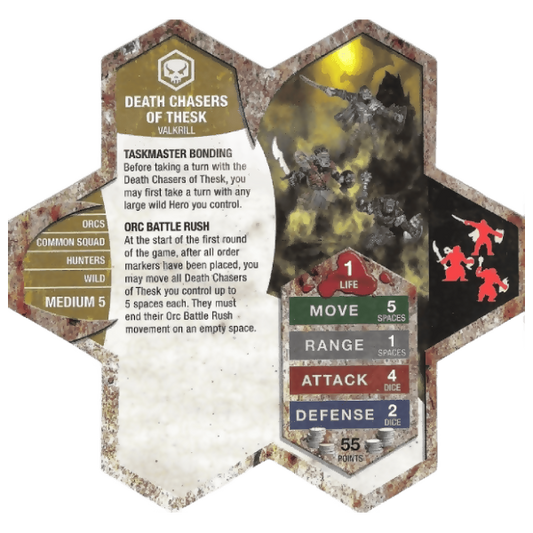Death Chasers of Thesk Prepainted Miniatures' Army Card From Heroscape Expansion Set: Moltenclaw's Invasion (Wave D3) On Wargame Trader