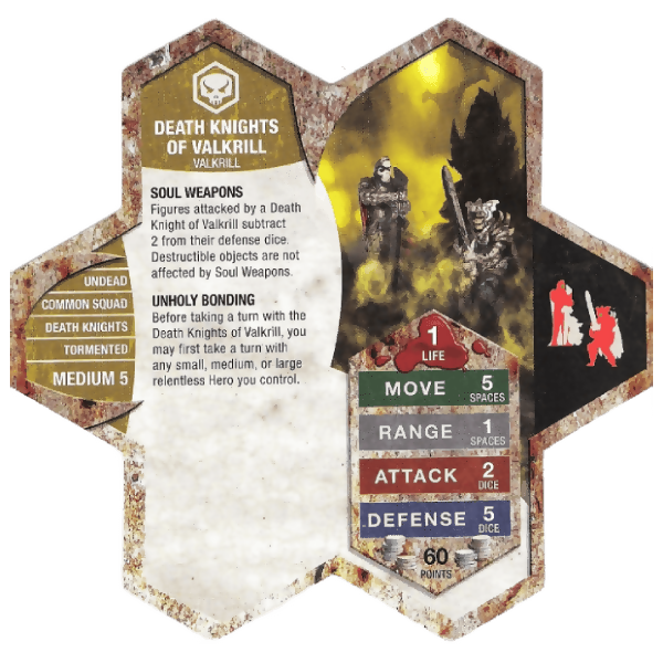 Death Knights of Valkrill Prepainted Heroscape Miniatures Army Card