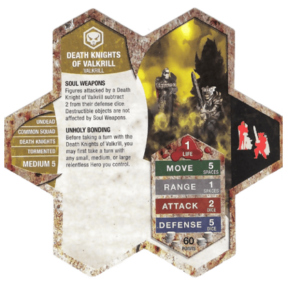 Death Knights of Valkrill Prepainted Heroscape Miniatures Army Card