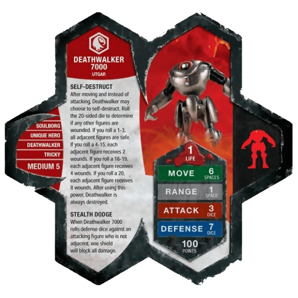 Deathwalker 7000 Prepainted Miniature's Army Card From Heroscape Expansion Set: Jandar's Oath (Wave 3) on Wargame Trader