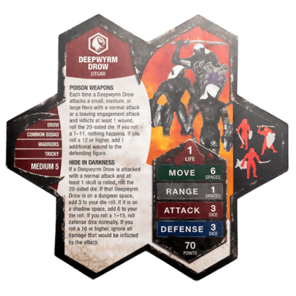 Deepwyrm Drow Prepainted Miniatures and Army Card From Heroscape Master Set: Battle for the Underdark on Wargame Trader