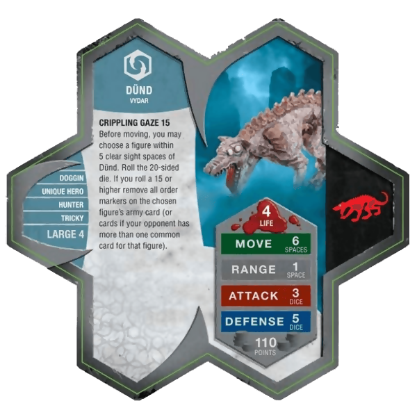 Dünd Prepainted Miniature's Army Card From HeroScape Expansion Set: Orm's Return (The Heroes of Laur) (Wave 2.5) on Wargame Trader