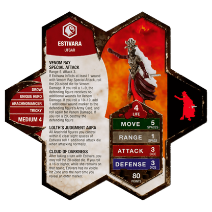 Estivara Prepainted Heroscape Miniature Army Card