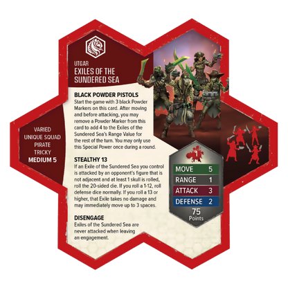 Exiles of the Sundered Sea Unpainted Miniatures' Army Card From Heroscape Master Set: Age of Annihilation on Wargame Trader
