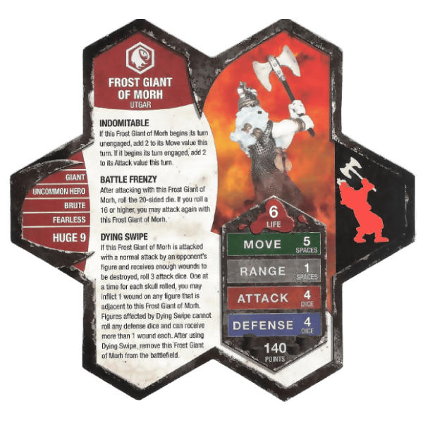 Frost Giant of Morh Prepainted Heroscape Miniature Army Card