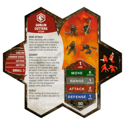 Goblin Cutters Prepainted Heroscape Miniatures Army Card