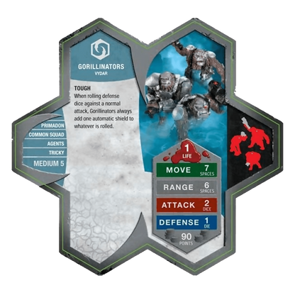 Gorillinators Army Card From Heroscape Expansion Set: Jandar's Oath (Wave 3) on Wargame Trader