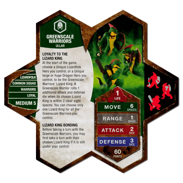 Greenscale Warriors Prepainted Heroscape Miniature