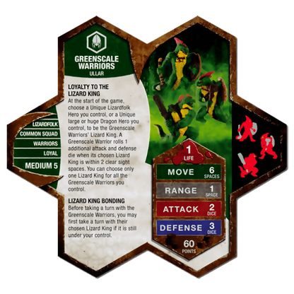 Greenscale Warriors Prepainted Heroscape Miniature