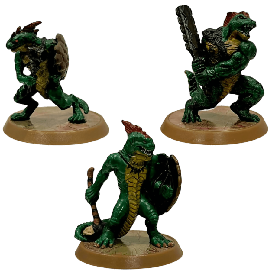 Greenscale Warriors Prepainted Heroscape Miniatures Squad