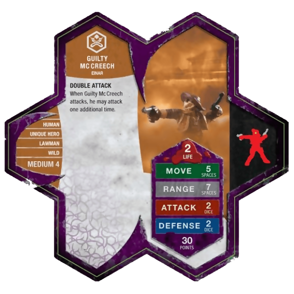 Guilty Mccreech Prepainted Heroscape Miniature Army Card