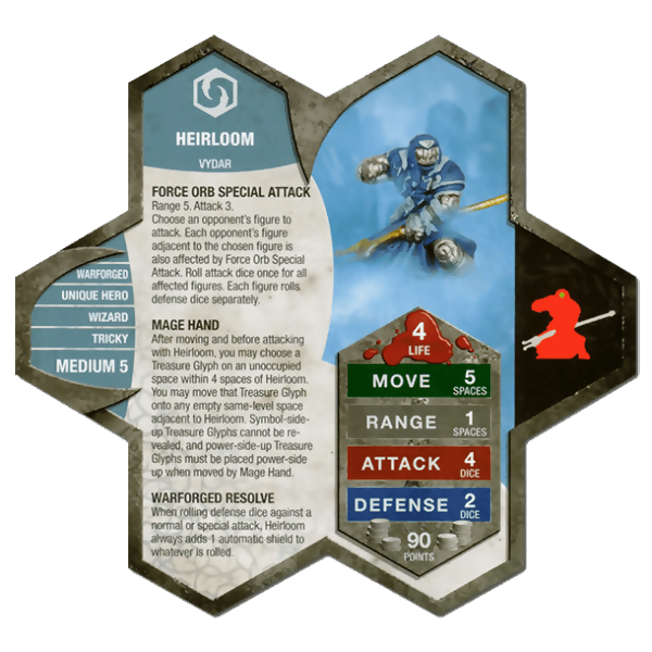 Heirloom Prepainted Miniature's Army Card From Heroscape Expansion Set: Warriors of Eberron (Wave D2) on Wargame Trader