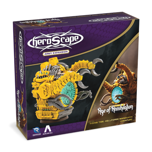 Hellforge Mandukor New in Box Unpainted Miniature and Army Card From Heroscape Rising Tide on Wargame Trader