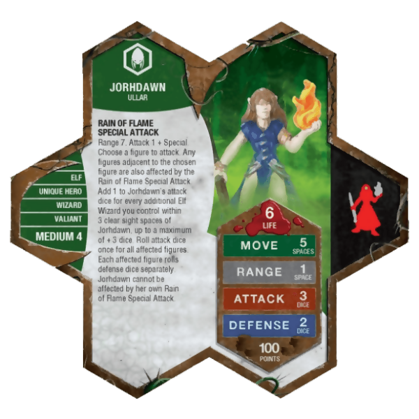 Jorhdawn Prepainted Miniature's Army Card From Heroscape Expansion Set: Defenders of Kinsland (Wave 8) on Wargame Trader