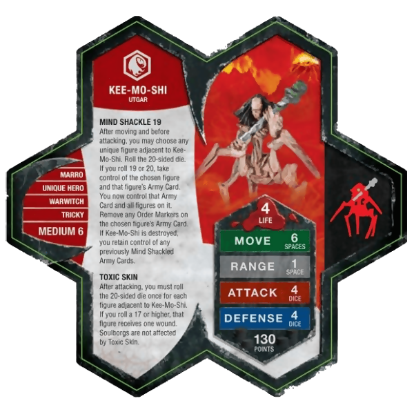 Kee Mo Shi Prepainted Heroscape Miniature Army Card