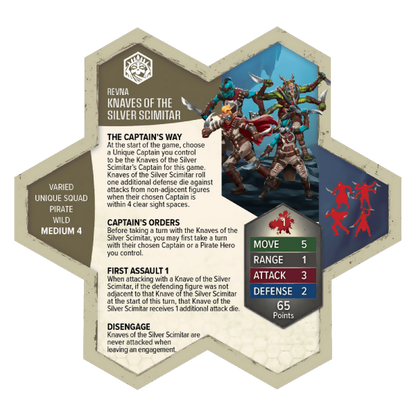 Knaves of the Silver Scimitar Prepainted Miniatures' Army Card From Heroscape Master Set: Age of Annihilation on Wargame Trader