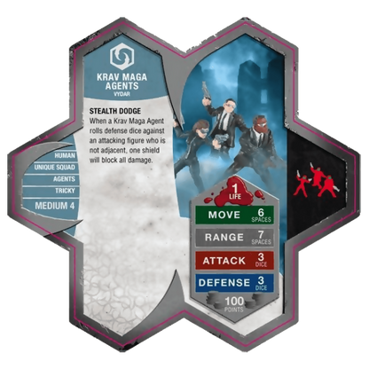 Krav Maga Agents Prepainted Miniatures' Army Card From Heroscape Master Set: Rise of the Valkyrie on Wargame Trader