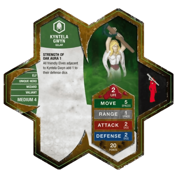 Kyntela Gwyn Army Card From Heroscape Expansion Set: Fields Of Valor (Wave 7) on Wargame Trader