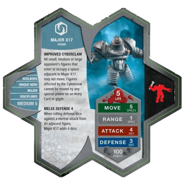 Major X17 Prepainted Heroscape Miniature Army Card