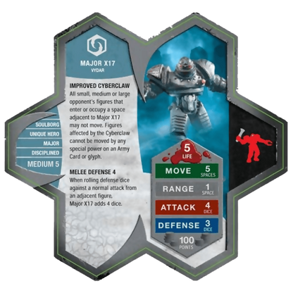 Major X17 Prepainted Heroscape Miniature Army Card