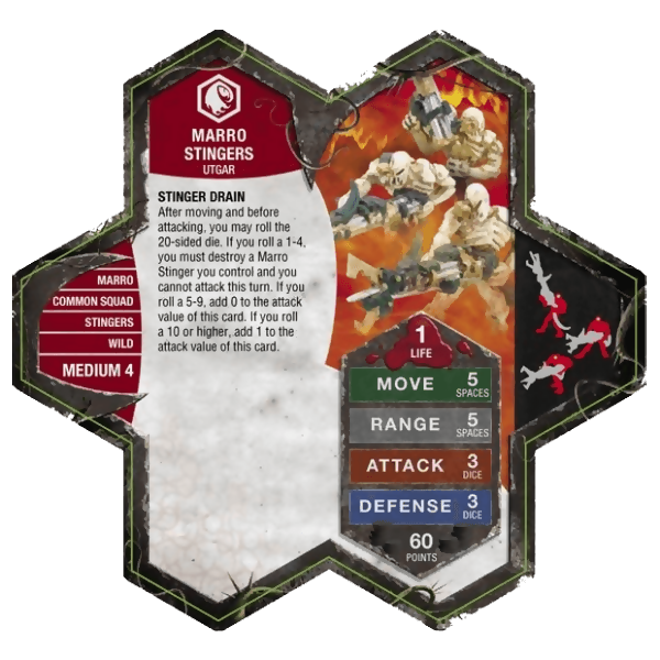 Marro Stingers Prepainted Heroscape Miniatures Army Card