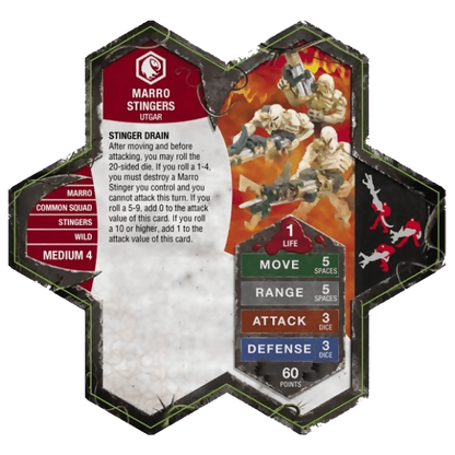 Marro Stingers Prepainted Heroscape Miniatures Army Card
