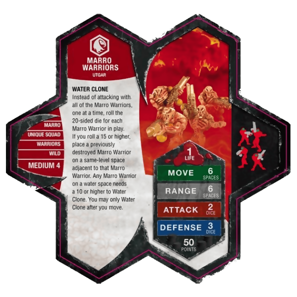 Marro Warriors Army Card From Heroscape Master Set: Rise of the Valkyrie on Wargame Trader