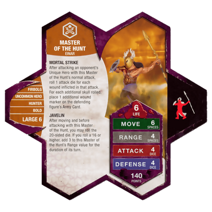 Master of the Hunt Prepainted Heroscape Miniature Army Card