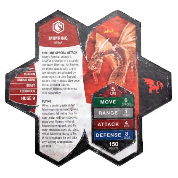 Mimring Prepainted Miniature's Army Card From Heroscape Master Set: Rise of the Valkyrie on Wargame Trader