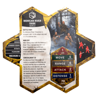 Mohican River Tribe Prepainted Heroscape Miniatures Army Card