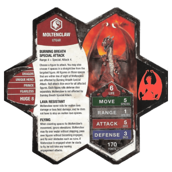 Moltenclaw Prepainted Heroscape Miniature Army Card