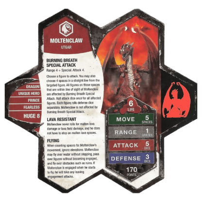 Moltenclaw Prepainted Heroscape Miniature Army Card