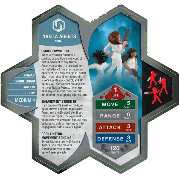 Nakita Agents Prepainted Miniatures' Army Card From Heroscape Expansion Set: Thora's Vengeance (Wave 5) on Wargame Trader